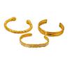 European and American ins geometric texture irregular opening bracelet women's inlaid zircon plated 18k gold stainless steel versatile jewelry