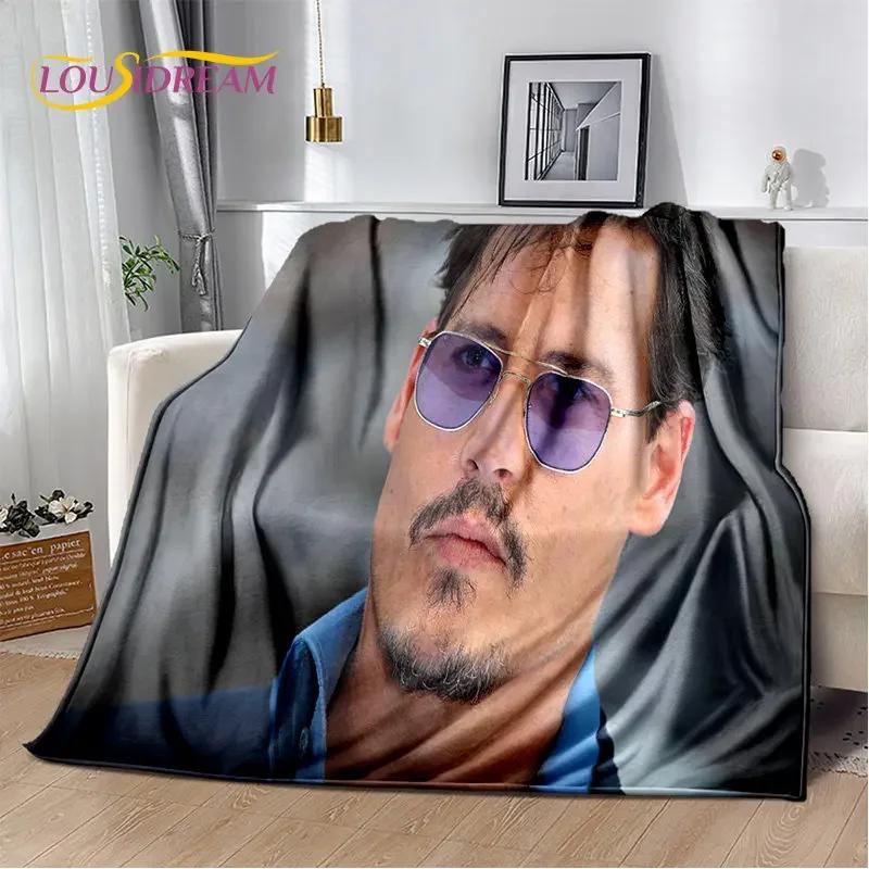 3D Printing Johnny Depp Series Soft Plush Blanket,Flannel Blanket Throw Blanket for Living Room Bedroom Bed Sofa Picnic Cover