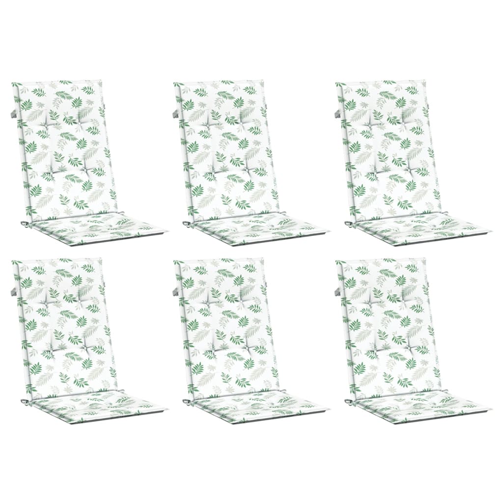 Hochlehner Cushions 6 pcs Leaf Pattern Fabric