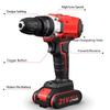 21V Electric Cordless Drill, Rechargeable Electric Cordless Hammer Drill. Mini Lithium Battery. Handheld Electric Drill, DIY