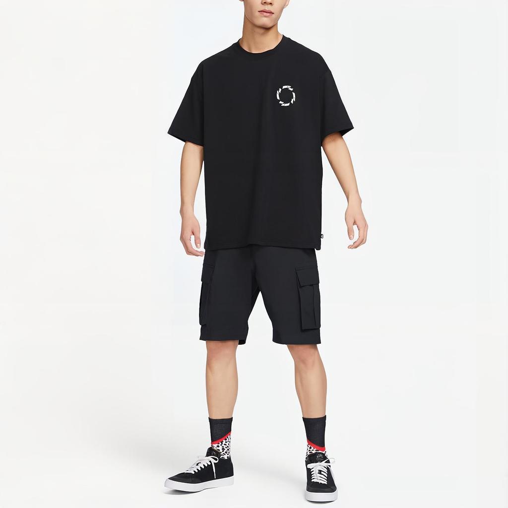 Nike Alphabet Print Loose Round Neck Short Sleeve T-Shirt Men Tops Black FB8143-010