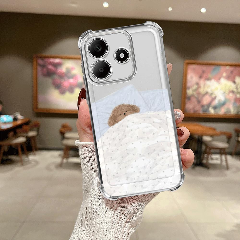 Cartoon Sleeping Cat Case for Redmi Note 14 Pro Plus Note 13 12 11s 10 Lite K80 13C 11 A3 A5 9 Pro Phone Cover