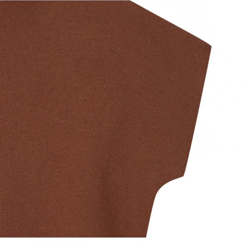 Lap Cap Sleeve Half Neck Short Sleeve Knit As1kh160