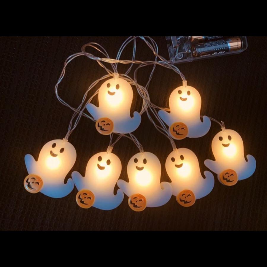 LED Halloween decorative lights, pumpkin ghost light string, bar decoration, illuminated ghost festival atmosphere lights