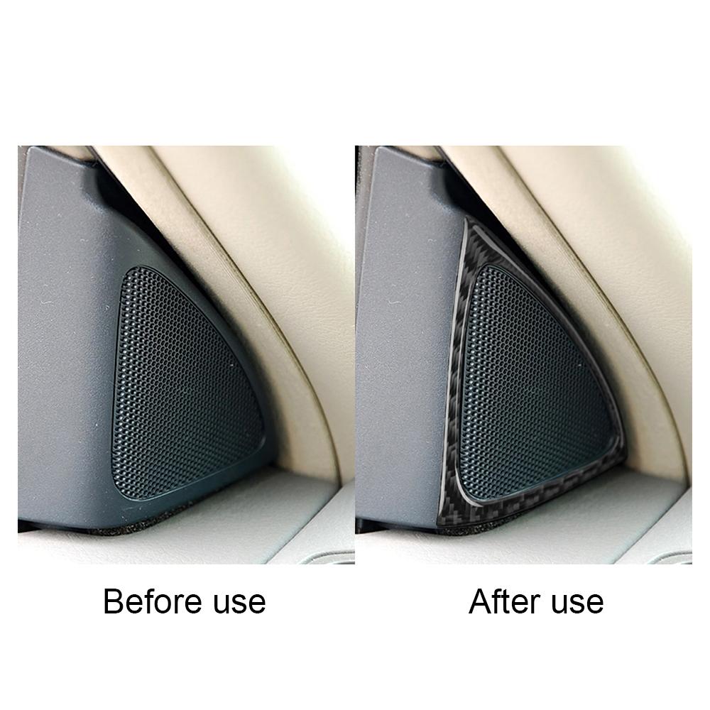 For Toyota Corolla 2006-2012 Carbon Fiber Car door speaker Sticker Trim Cover Decoration Styling Tape Film Accessories