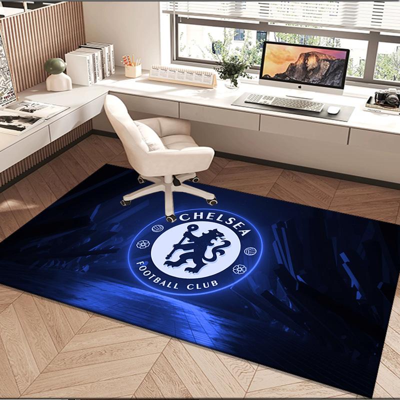 1PC Rug Blue Chelsea Football Club Logo Carpet, Chair Rug,Area Rug for Office Bedroom Living Rooms Bedroom, Doormat Decor Christmas Fan Gifts