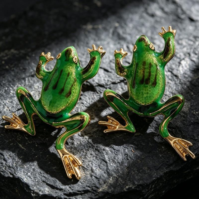 Cute Cartoon Frog Earrings Hip Hop Rock Quirky Creative Personality Fashion Jewelry for Women Dating Gift