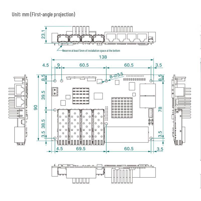 Maiwei 10-Port Industrial Gigabit Managed Ethernet Switch
