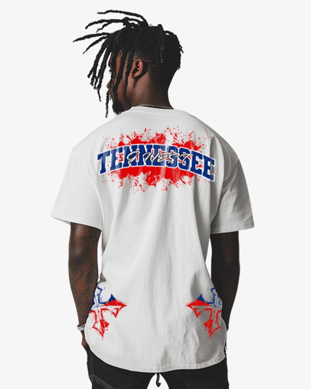 G West Tennessee Blood Arch Logo Oversized T-Shirts M
