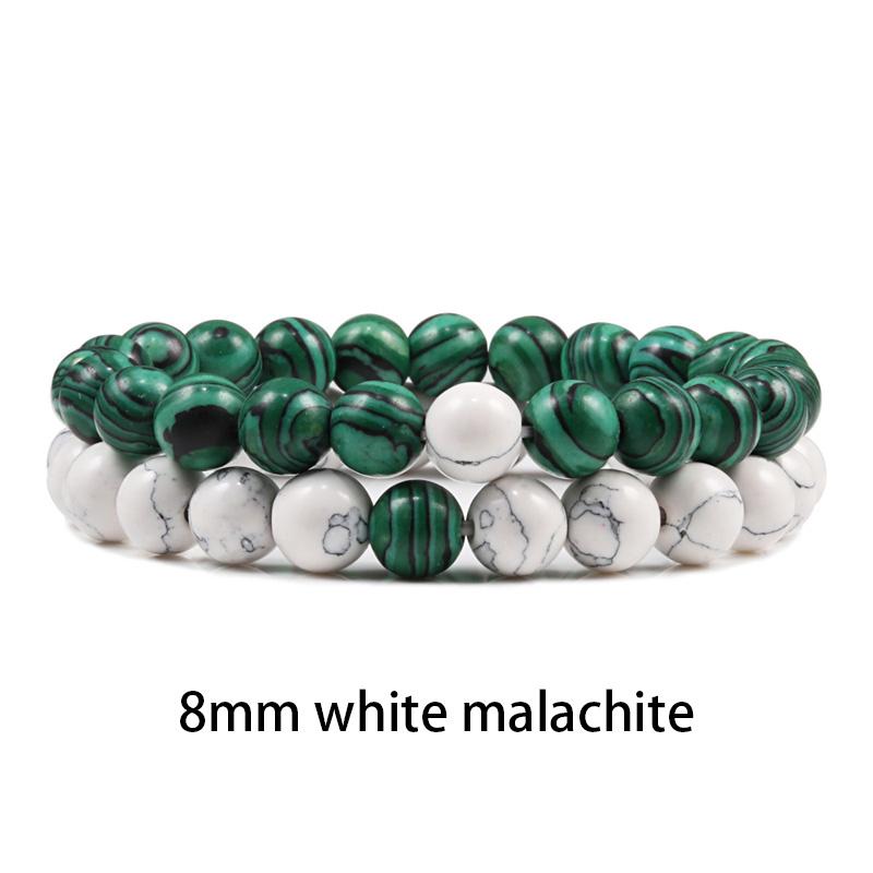 New Design Set Bracelet Couples Natural Stone Bracelets Tiger Eye Beaded Yoga Bracelets for Men Women Elastic Rope Jewelry
