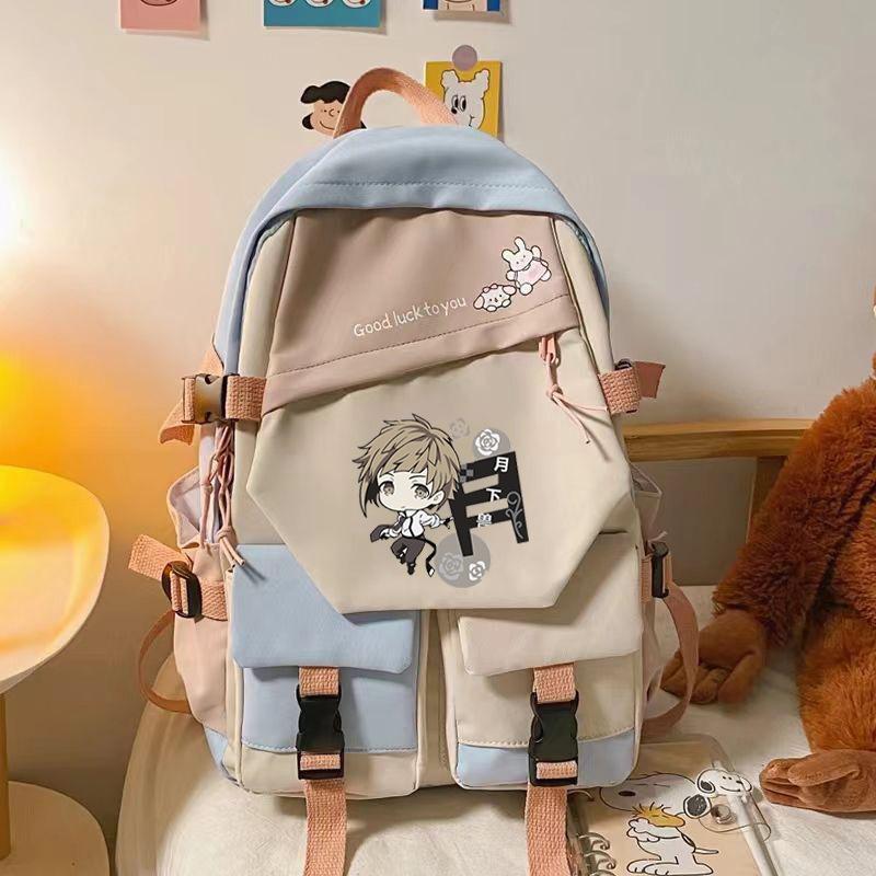 Wenhao Wild Dog Peripheral Printed Backpack Large Capacity Student Personalized School Bag