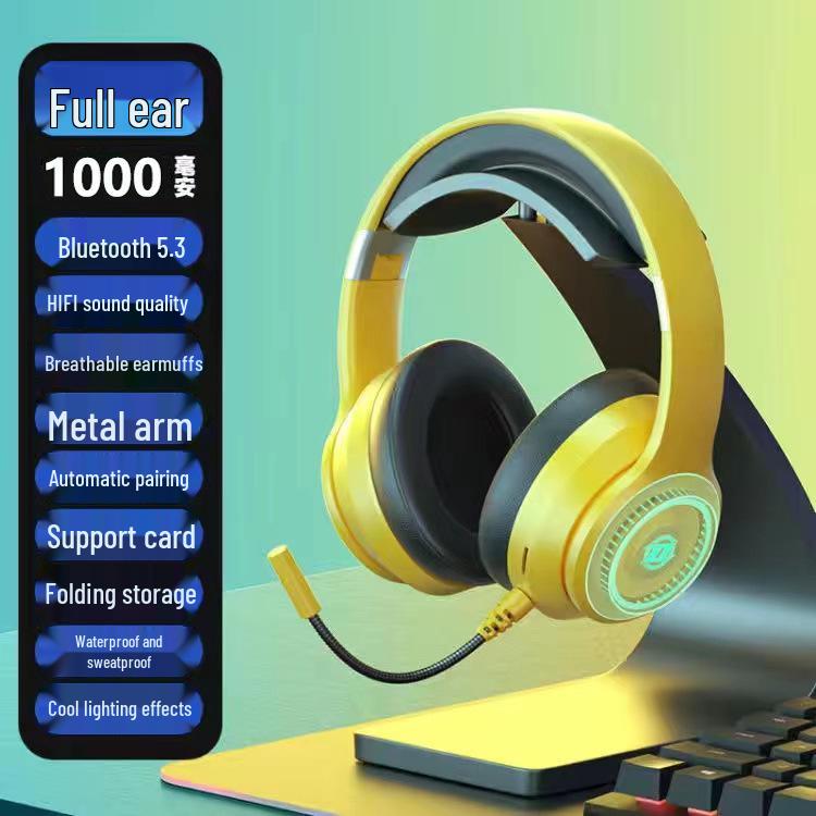 Hot-Selling Luminous Wireless Bluetooth Gaming Headphones with Microphone