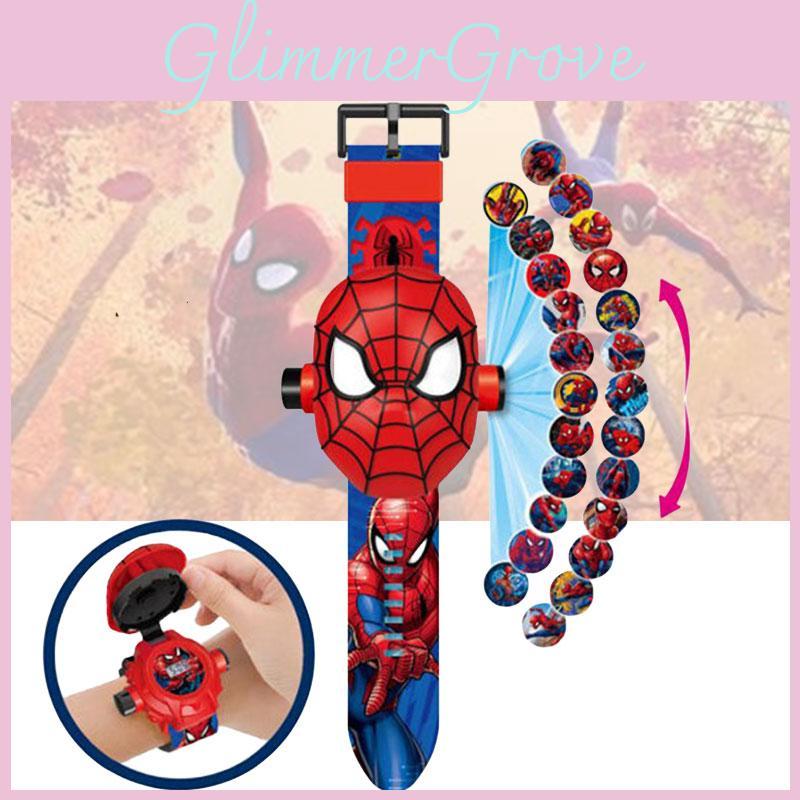 Cartoon Electronic Ultraman Watch For Kids 3-8 Years Old With Projection And Light Feature