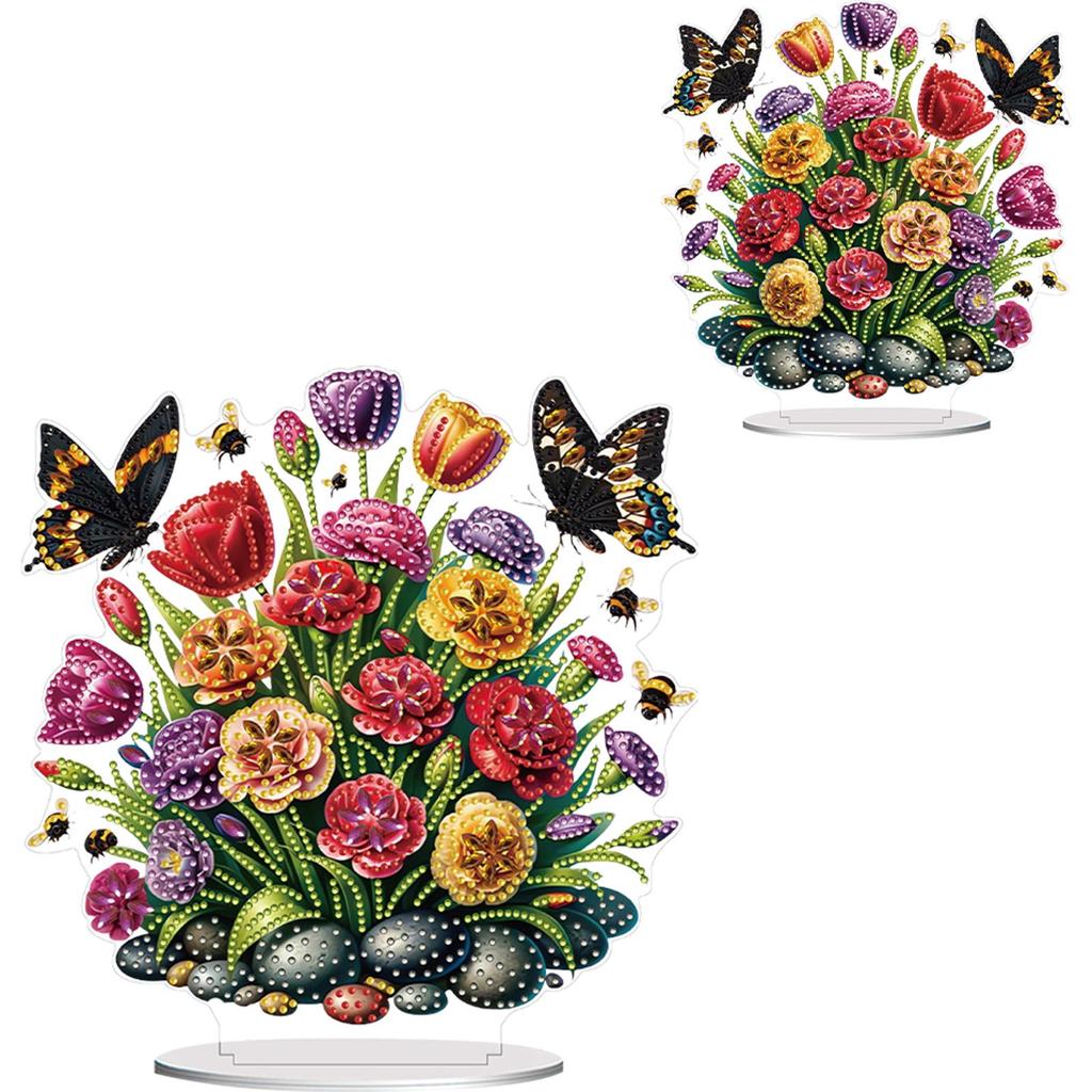 Acryl 2D Flachdruck DIY Tischplatte Diamantmalerei Ornamente Sets Diamantmalerei Schreibtischdekorationen Schlafzimmer Tischdekoration