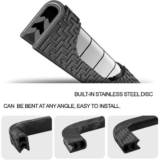 Car Door Edge Guards Black, 32.8Ft(10M) Car Door Edge Protector Rubber U Shape Edge Trim Universal Fit For Jeep Trucks Offroad SUV All Vehicles With