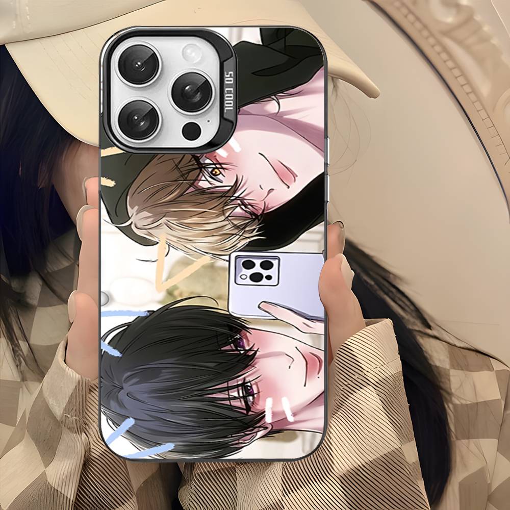 Negative Romance Bl Phone Case For IPhone 17 12 11 13 14 15 16 Pro Max Plus Silver Color Cover