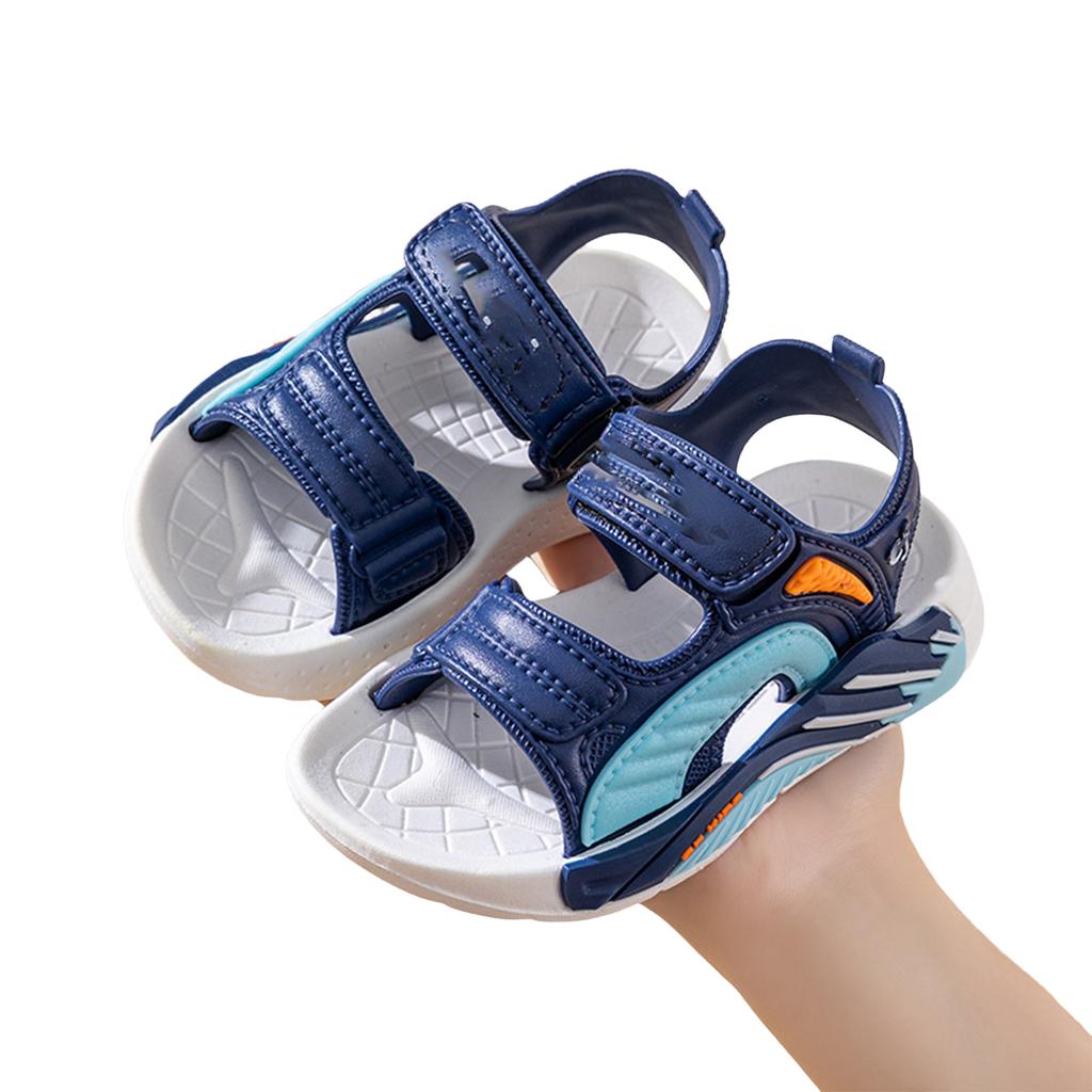 Kids Non Slip Soft Sole Adjustable Hook and Loop Beach Sandals Breathable Lightweight Outdoor Summer Shoes for Boys and Girls