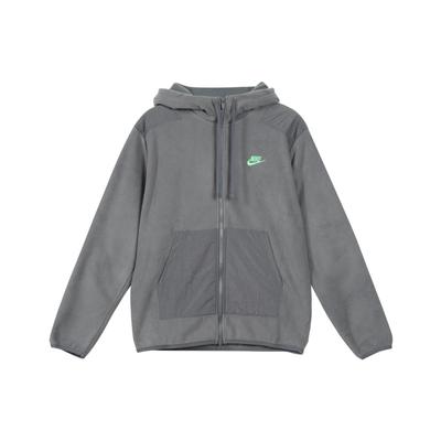 Logo Print Drawstring Hoodie Long Sleeve Men Hoodie Gray DD4883-068
