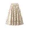 Heavy Industry three-dimensional polka dot black mesh skirt new design medium and long umbrella skirt