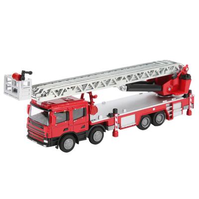Technische Fahrzeuge aus Legierung im Maßstab 1/50, Feuerwehrauto, Kletterleiter für Kinder, Auto, pädagogisches Spielzeuggeschenk