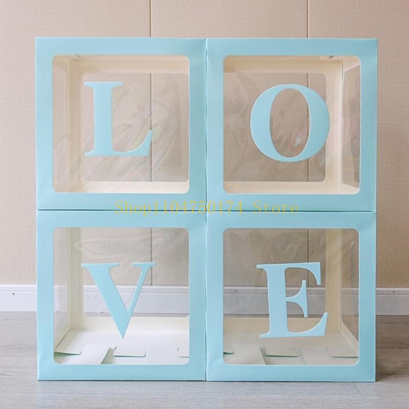 Set of 4 Baby Boxes with Letters for Wedding Baby Shower Birthday Party Decor top sale