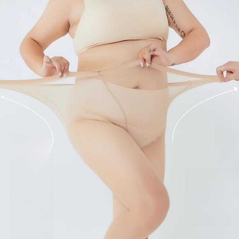 Plus Size Stretching Nylon Tights For 100Kg Women Sexy Ultra Thin Transparent Open Toe Fingerless Stockings For Summer Sandal