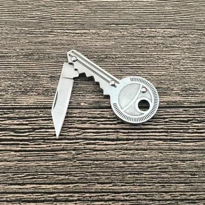 Mini Lama Pieghevole Portachiavi Strumento Portatile Coltello da Campo Esterno Portachiavi Sbucciatore