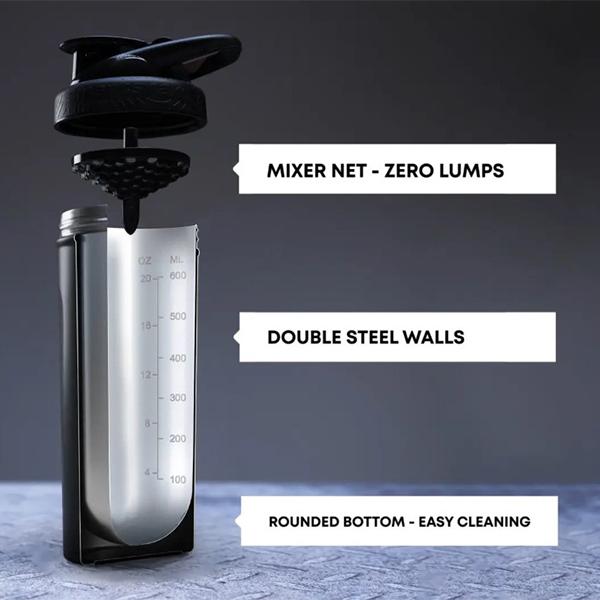 Shaker sport isolert stål SmartShake 750ml Svart (09247014)