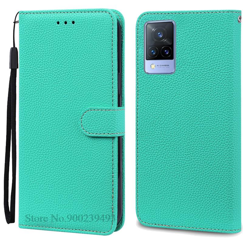 Pro Vivo V21 Pouzdro Silikonové Peněženkové Vyklápěcí Pouzdro na Telefon pro Vivo V2050 V2066 V2108 VivoV21 Kožené Pouzdro Coque pro Vivo V21 5G Fundas