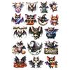 17pcs  Anime Watercolor Cute Cartoon Halloween Bat Paper Stickers, for Luggage, Notebook,Diary, Album Decoration, DIY Stationery