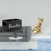 Retro Wooden Remote Organizer And Cat Sculpture Art Craft Holder for Table Nightstand Couch Office