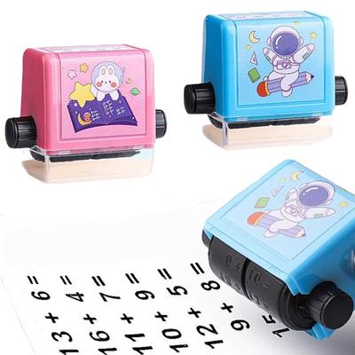 Additions- und Subtraktions-Rollstempel für Kinder, Grundschüler, Vorschul-Mathe-Übungsroller, digitaler Lehrstempel
