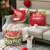 Watermelon and Dandelion Theme Digital Printing Pillow Cover Short Plush Suitable Living Room Bedrooms Sofas Throw Cushion Cover