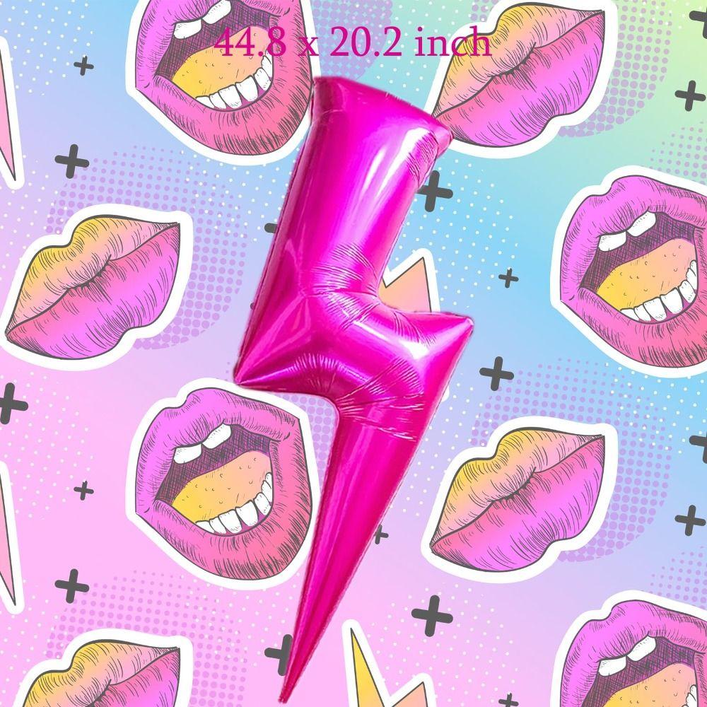Lightning Shape Lightning Bolt Foil Balloons 34/45 Inch Flash Balloons Cowgirl Lightning Balloons