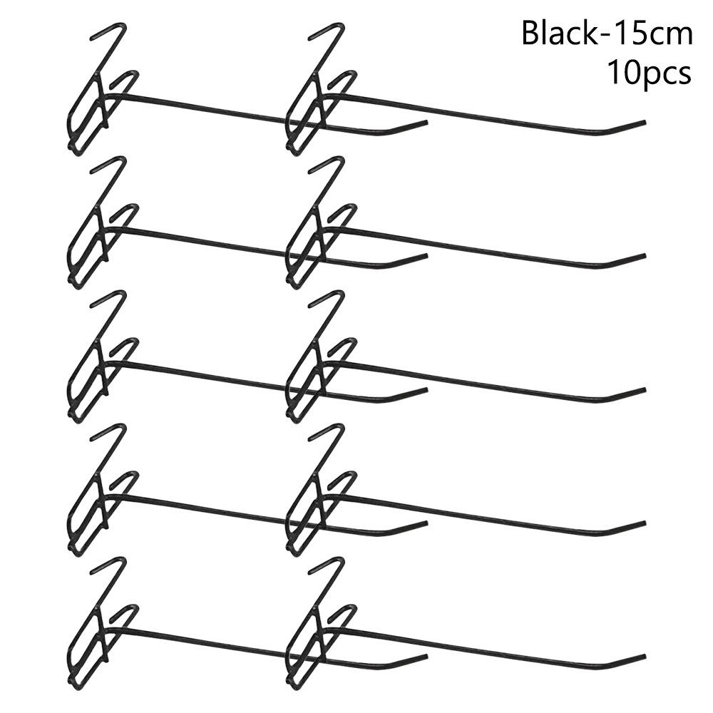 10Pcs Durable Retail Shop Mesh Stall Hangers Wall Hook Reusable Supermarket Shelf Hook Universal Metal Mesh Panel Hooks