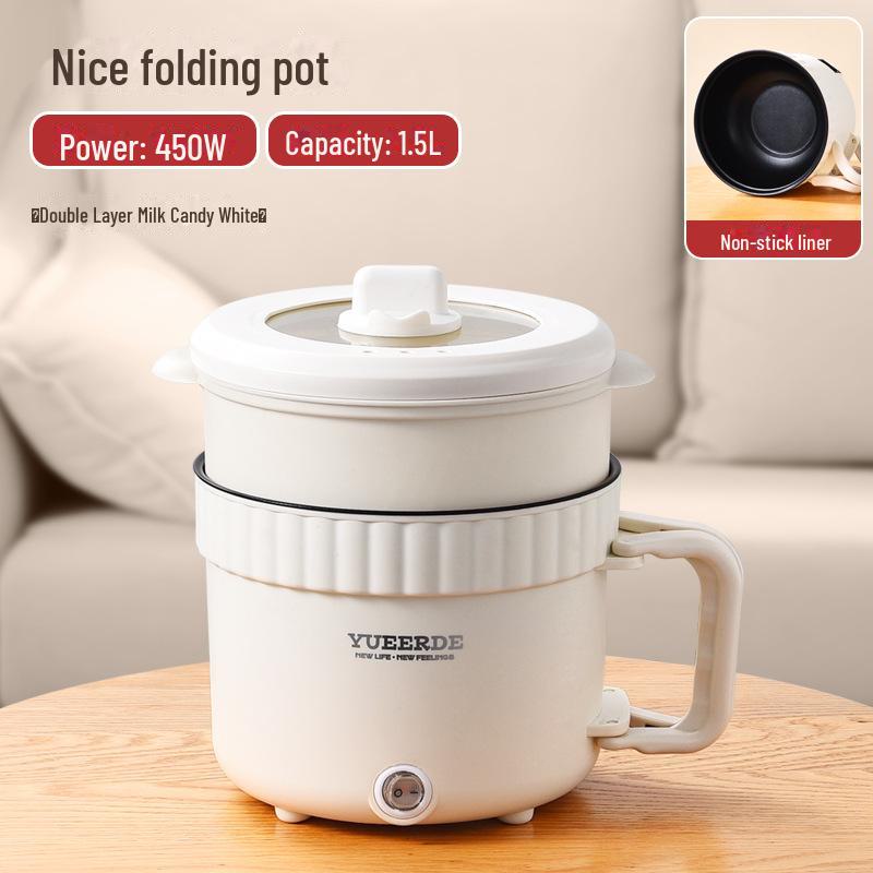 Compact Electric Multi-Cooker: Portable Non-Stick Pot and Electric Frying Pan for Dorms