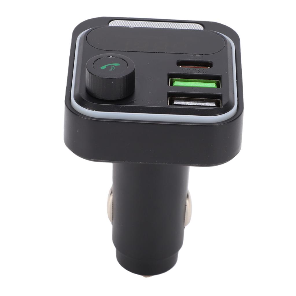 Bluetooth Car Adapter Dual Port Fast Charging Multifunctional FM Transmitter Wireless Radio Adapter 1PC