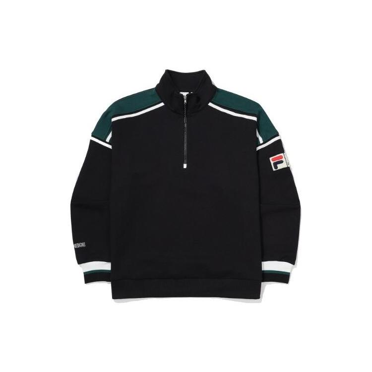 FILA Sweatshirts Unisex Black V neck Moderate Other FS2POE4121X-BLK 105