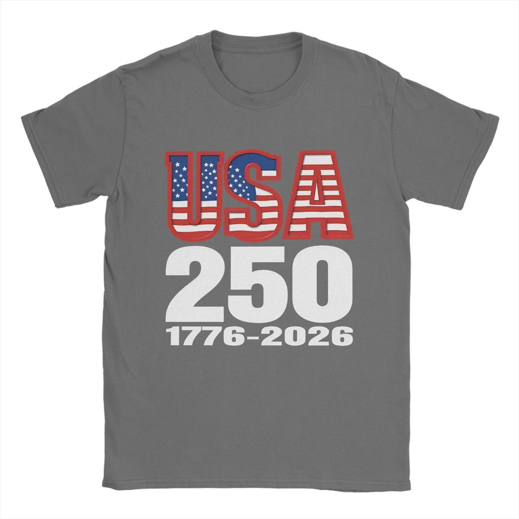 250 Years USA 17762026 T Shirt for Unisex 100 Cotton Novelty TShirts Crew Neck  Tee Shirt Short Sleeve Tops Birthday Present