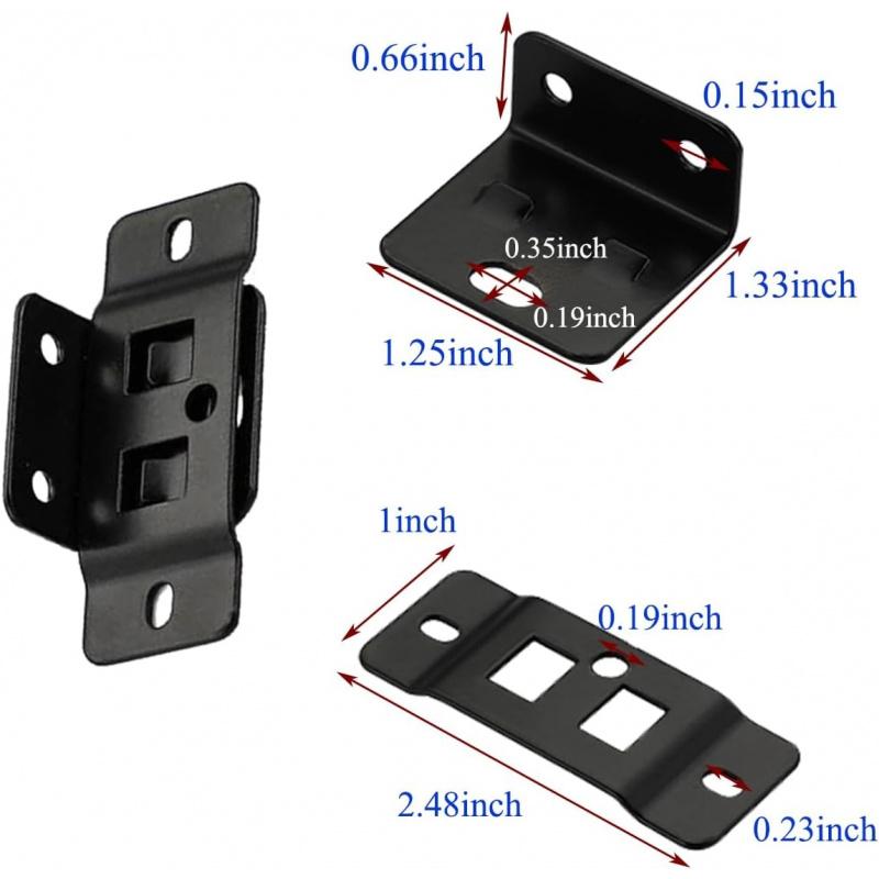 Thickened L-Shaped Metal Corner Brace 90 Degree 2-In-1 Interlocking Furniture Connector Bracket With Screws 10/20 Pack