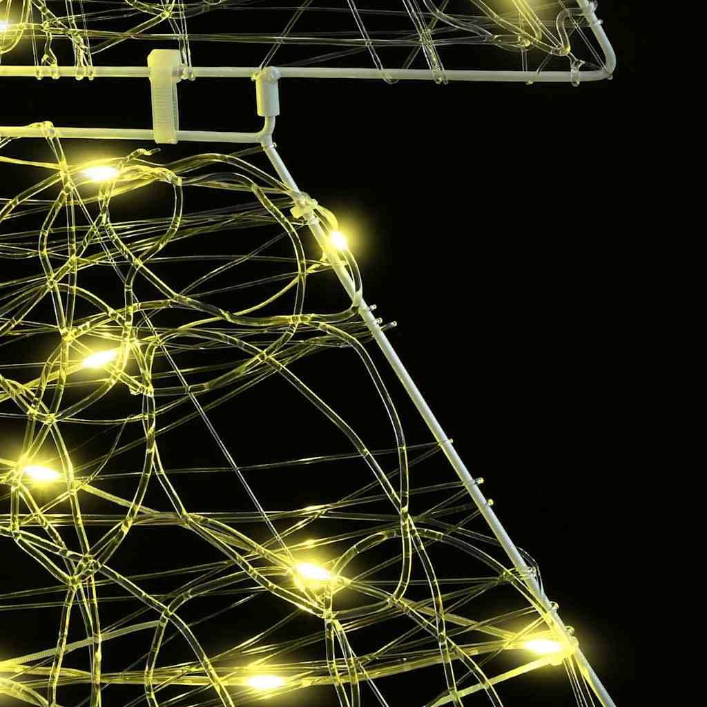 Christmas Tree with 160 Warm White LEDs 150 cm Acrylic