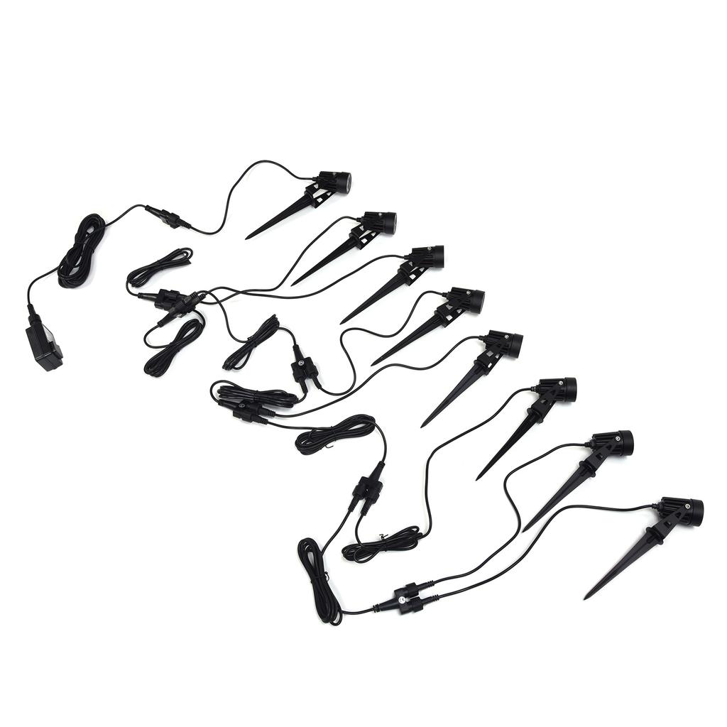 8Pcs LED Garden Lawn Lamp IP65 Waterproof Landscape Lighting for Courtyard Villa Pathway Warm