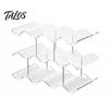 Cup Storage Rack, Multi-Layer Stacking Organizer, with Wavy Slot Design, Space Saving Desktop Bar Storage for Mugs Glasses Coffee Cups