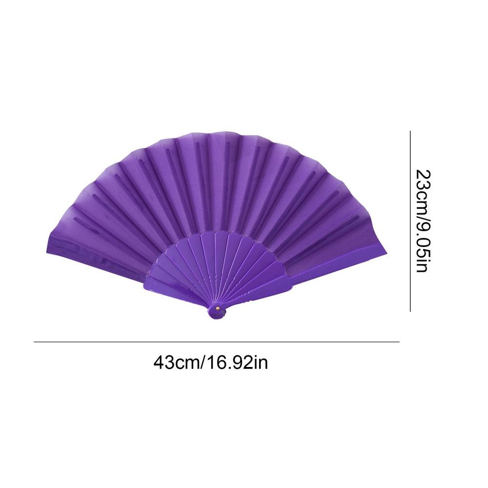 Plastic Bone Dance Fan Tai Chi Fan Yoga Kung Fu Performance Hand Folding Stage Fan Chinese Chinoiserie Wedding Party Decor