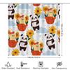Bright Sunny Day Cartoon Shower Curtain Cute Panda Rabbit Yellow Flowers Bathroom Decor Home Decoration Waterproof Fabric For Ki