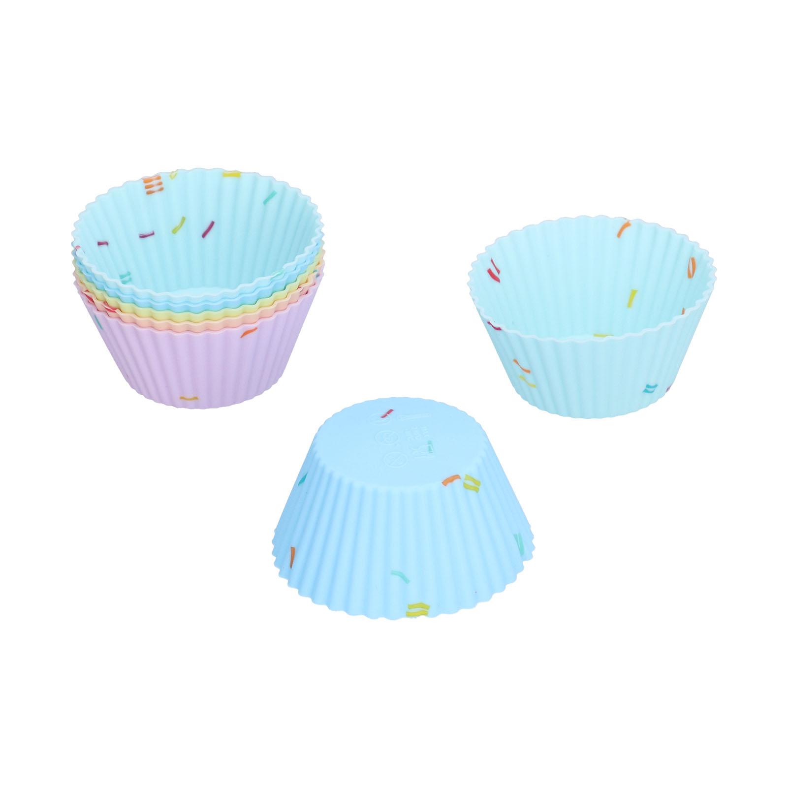 

20Pcs Silicone Cupcake Mold Non Stick Reusable Baking Molds for Muffin Biscuits Cheese Cake Pastries