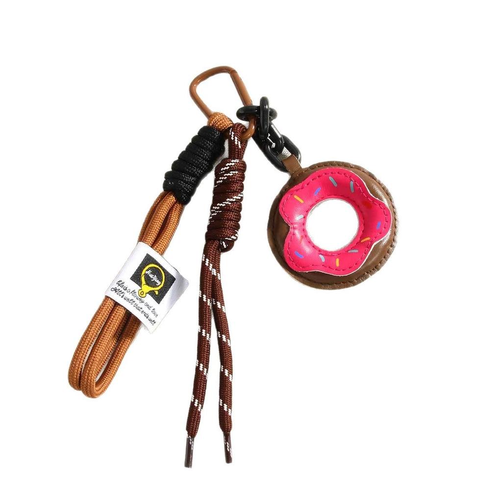 New donut leather Maillard color bag pendant, keychain, mobile phone lanyard pendant.