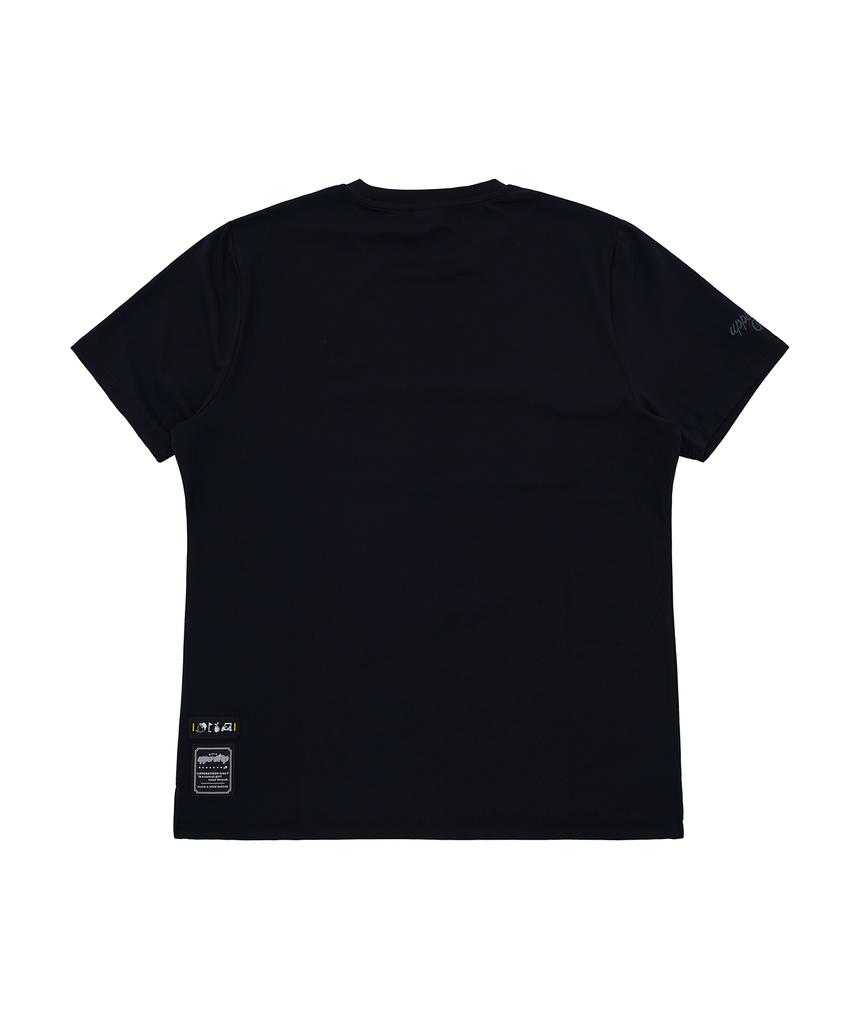 UPPERSTROP GOLF [Up3075] Upst Golf Comma Feather Light Short Sleeve T-Shirt Relaxed Black