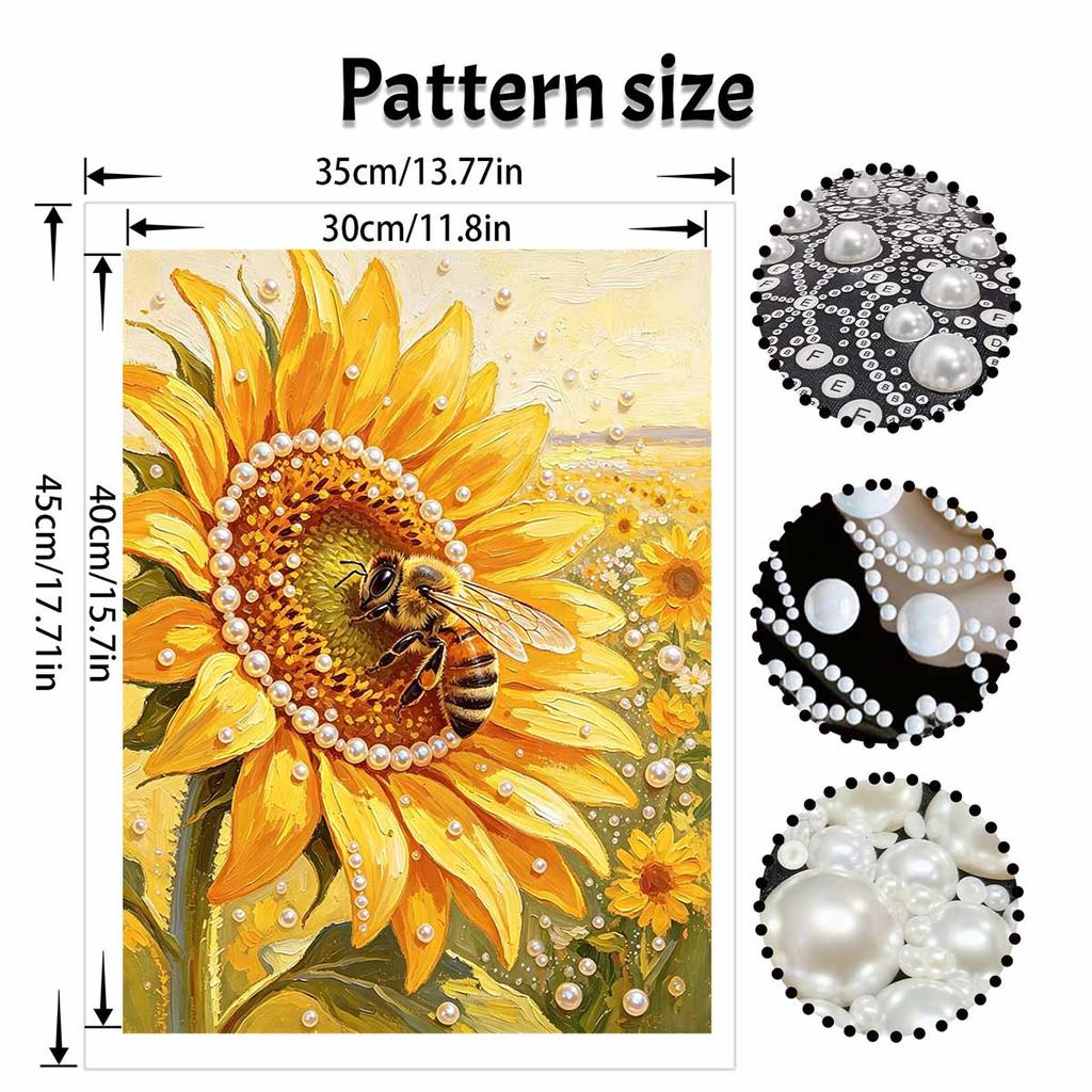 Pearl painting kit sunflower and bee DIY handmade home decoration painting