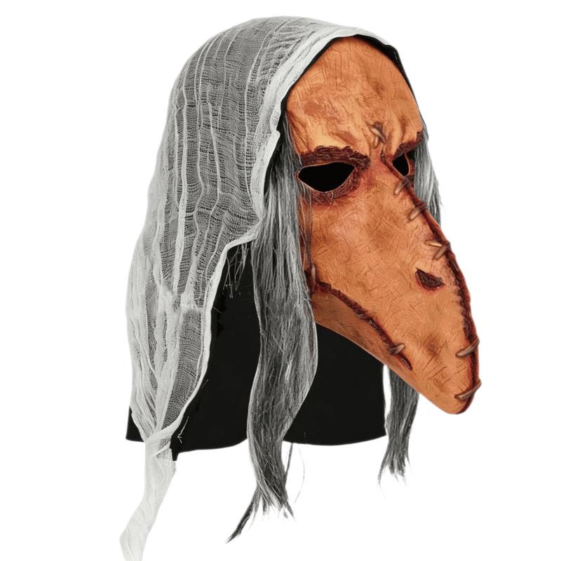 Bloody Bird Head Latex Mask One size fits all adults бежевый